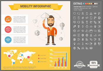 Image showing Mobility flat design Infographic Template