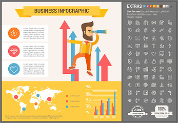 Image showing Business flat design Infographic Template