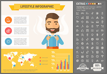 Image showing Lifestyle flat design Infographic Template