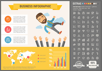 Image showing Business flat design Infographic Template