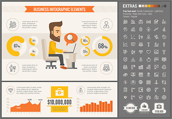 Image showing Business flat design Infographic Template