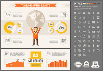 Image showing Travel flat design Infographic Template