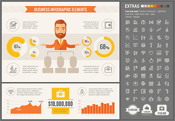 Image showing Business flat design Infographic Template