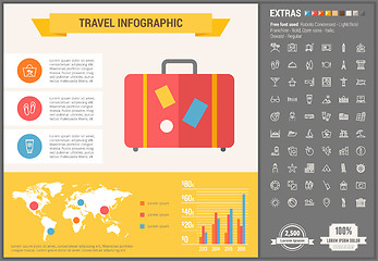 Image showing Travel flat design Infographic Template