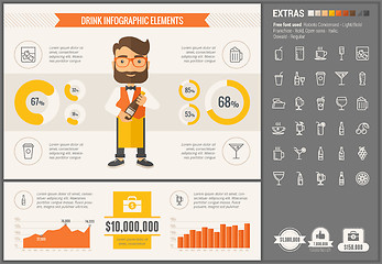 Image showing Drink flat design Infographic Template