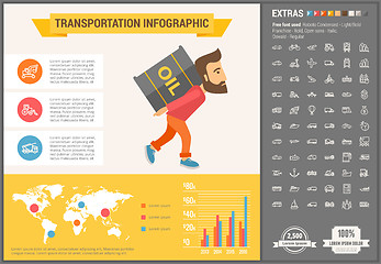 Image showing Transportation flat design Infographic Template