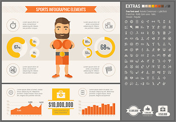 Image showing Sports flat design Infographic Template