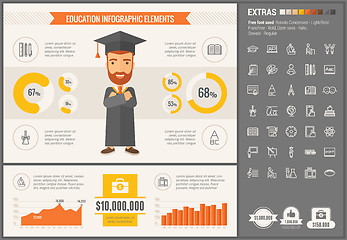 Image showing Education flat design Infographic Template