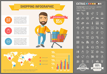 Image showing Shopping flat design Infographic Template