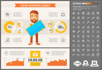 Image showing Ecology flat design Infographic Template