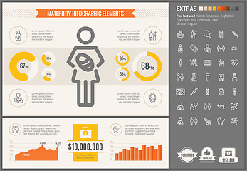 Image showing Maternity flat design Infographic Template