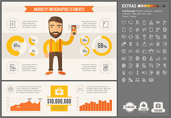 Image showing Mobility flat design Infographic Template