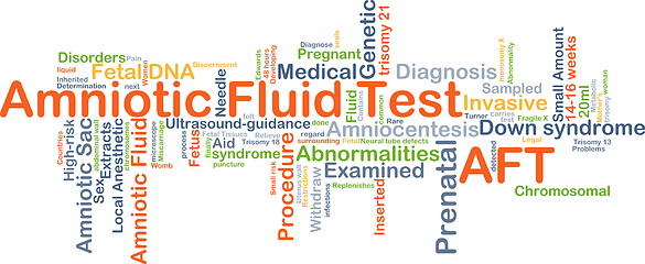 Image showing Amniotic fluid test AFT background concept