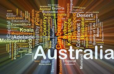 Image showing Australia background concept glowing