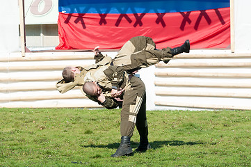 Image showing Show program of special troops warriors