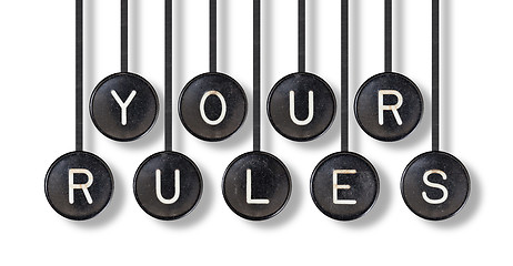 Image showing Typewriter buttons, isolated - Your rules