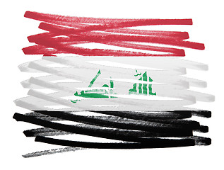 Image showing Flag illustration - Iraq