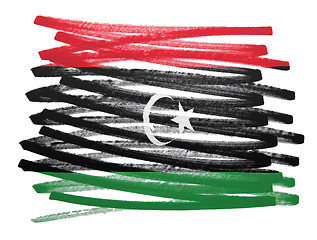 Image showing Flag illustration - Libya