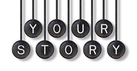 Image showing Typewriter buttons, isolated - Your story