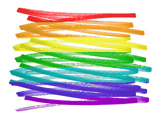 Image showing Flag illustration - Rainbow flag