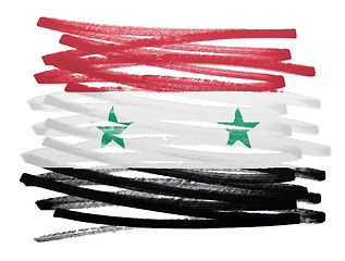 Image showing Flag illustration - Syria