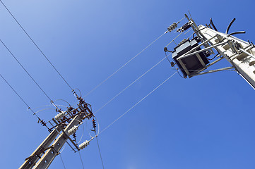 Image showing Electric poles