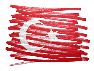 Image showing Flag illustration - Turkey
