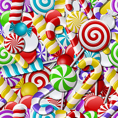 Image showing Seamless background with colorful candies. 