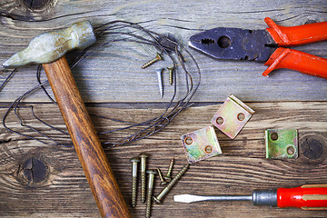 Image showing classic old locksmith tools