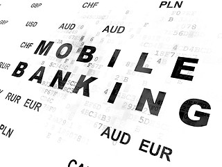 Image showing Banking concept: Mobile Banking on Digital background