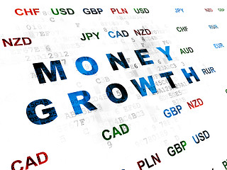 Image showing Money concept: Money Growth on Digital background