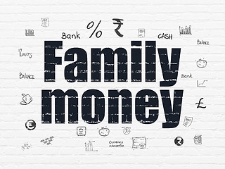 Image showing Money concept: Family Money on wall background