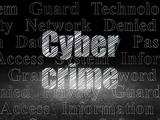 Image showing Privacy concept: Cyber Crime in grunge dark room