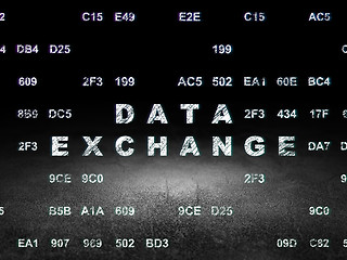 Image showing Information concept: Data Exchange in grunge dark room