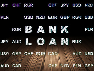 Image showing Currency concept: Bank Loan in grunge dark room