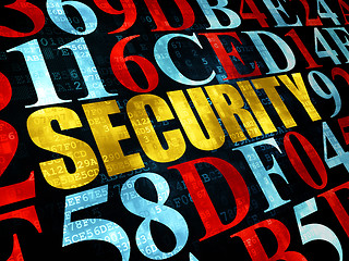 Image showing Protection concept: Security on Digital background