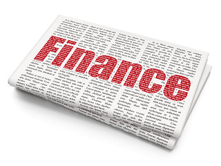 Image showing Business concept: Finance on Newspaper background