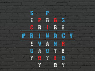 Image showing Privacy concept: word Privacy in solving Crossword Puzzle