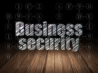 Image showing Security concept: Business Security in grunge dark room