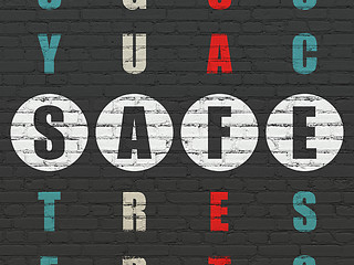 Image showing Safety concept: word Safe in solving Crossword Puzzle