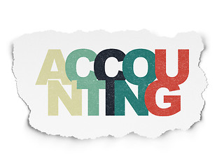 Image showing Banking concept: Accounting on Torn Paper background