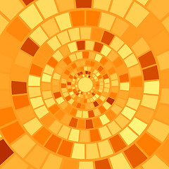 Image showing Orange Mosaic Background