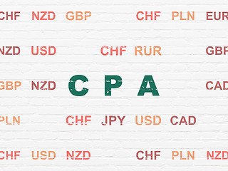 Image showing Business concept: CPA on wall background