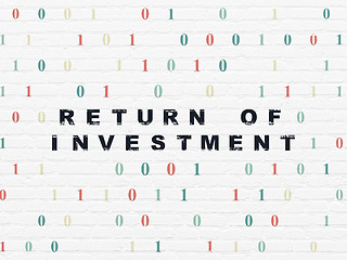 Image showing Business concept: Return of Investment on wall background