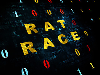 Image showing Finance concept: Rat Race on Digital background