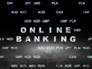 Image showing Finance concept: Online Banking in grunge dark room