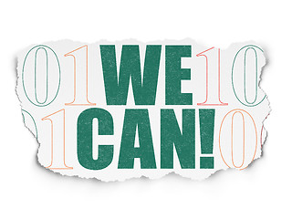 Image showing Finance concept: We Can! on Torn Paper background