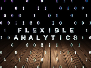 Image showing Finance concept: Flexible Analytics in grunge dark room