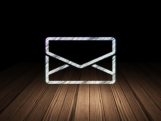 Image showing Finance concept: Email in grunge dark room