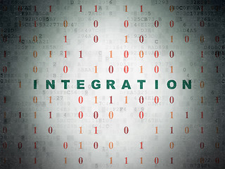 Image showing Finance concept: Integration on Digital Paper background